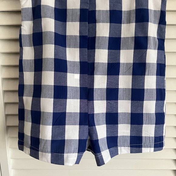 NEW with tags Good Lad American flag gingham smocked shortall boy’s sz 12 months - Picture 10 of 14